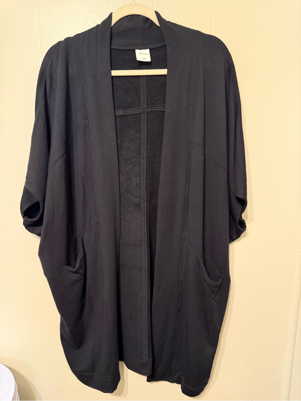 Soma Black Open-Front Cardigan with Pockets